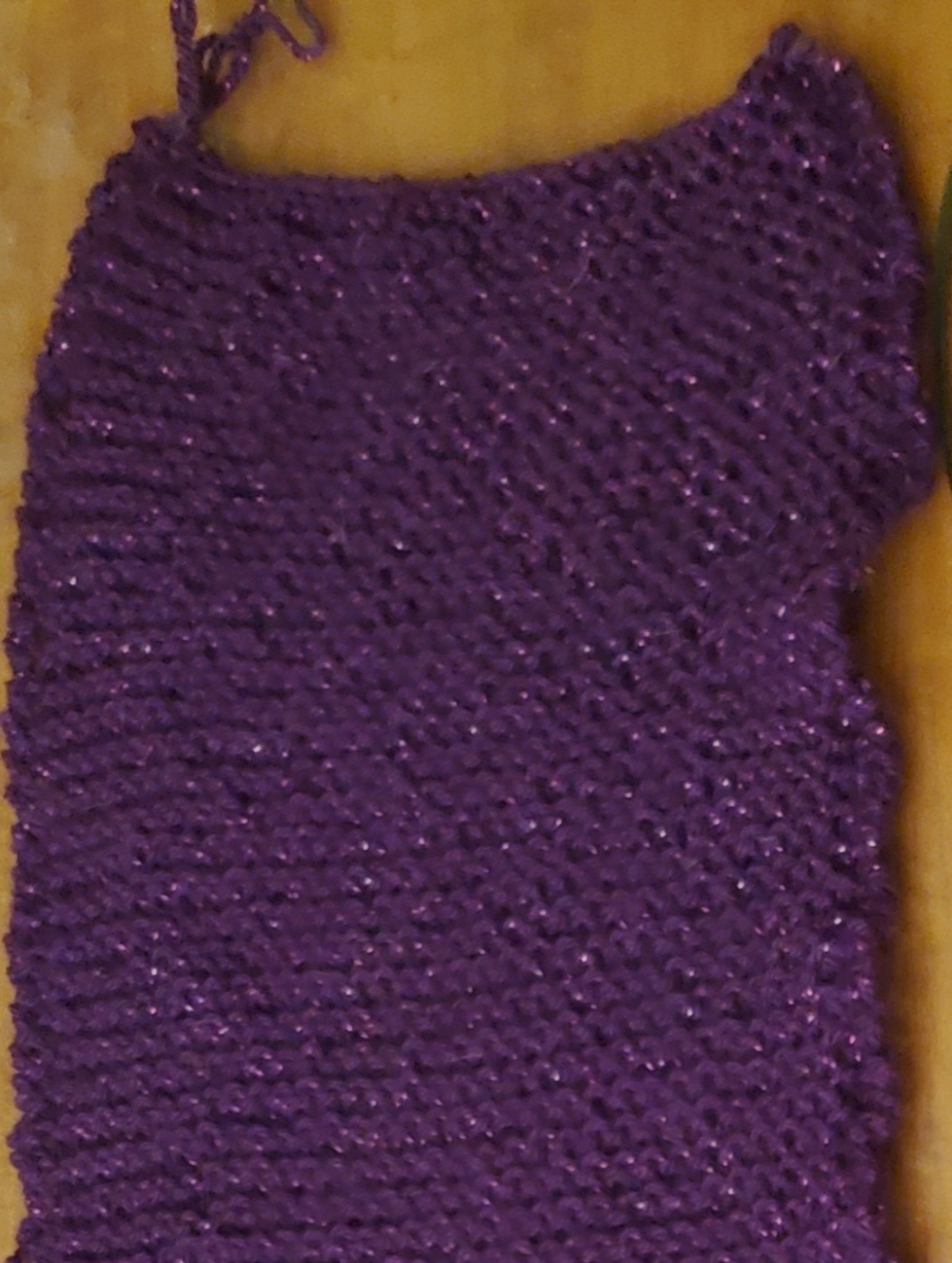 Handmade Purple Sparkle Knit Patch